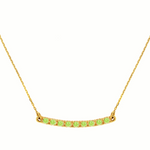 Złoty  naszyjnik celebrytka chocker z Perydotami długość 41 do 45 cm z przedłużką  cały element  2,5 cm wysokość 2 mm  próba 585