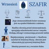 Złoty klasyczny pierścionek z Szafirem 1,5 ct w 6 łapkach oraz 10 Brylantami o łącznej masie 0,10 ct