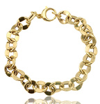 Gruba bransoleta wykonana z żółtego złota , dmuchana długość 20 cm próba 585