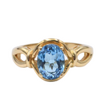 Złoty pierścionek Maria Antonina z naturalny Topazem 2,4 ct