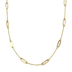 Złoty naszyjnik modowy długość łańcuszka 42-45 cm próba 585