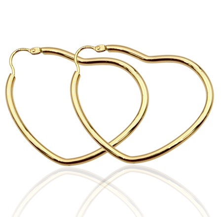 Kolczyki serca ze złota próba 585