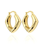 Złote kolczyki koła - romby  złoto 375 