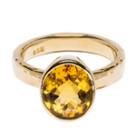 Złoty pierścionek Martello z dużym naturalnym Cytrynem 3,93 ct 