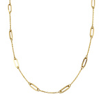 Złoty naszyjnik modowy długość łańcuszka 42-45 cm próba 585