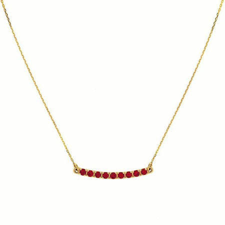 Złoty naszyjnik celebrytka chocker z Rubinami 0.5 ct z kamieniami życia i miłości długość 42-45cm  element z kamieniami 2,5 cm  próba 585