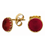 Złote nowoczesne  kolczyki Marokański Sen z Granatem 2,4 ct próba 585