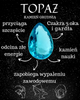 Kolczyki Tears of Face z Topazem w kształcie łezki i oktagonu 1,8 ct kamieniem ambicji i samorealizacji , zapięcie na sztyft średnica 6 mm  próba 585