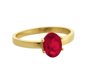 Złoty pierścionek Klasyczny z Rubinem 1,7ct