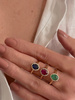 Złoty pierścionek Elegante  Mini z naturalnym Rubinem 2,9 ct i cyrkoniami